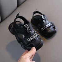 M599凉鞋黑色 15码内长12厘米 宝宝鞋子凉鞋小童1-3包头软底防滑0-2岁婴幼儿男童学步鞋儿童夏季