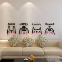 猫咪款一 小 亚克力墙贴房创意背景墙贴卧室客厅玄关装饰贴画房间装饰布置