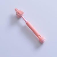 粉色奶嘴刷 硅胶奶瓶刷婴儿奶嘴刷奶瓶刷组合洗奶瓶刷子吸管奶嘴清洗清洁套装