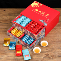 龙凤呈祥四大茗茶 金骏眉、正山小种、大红袍肉桂、水仙四种茶叶500克 礼盒装 新春送礼