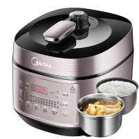 美的(Midea)电压力锅MY-YL50P602家用5L大容量智能多功能双胆高压饭煲