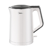 美的(Midea)电水壶 MK-HJ1522 双层防烫1500W大功率304不锈钢一体式无缝内胆 自动断电1.5L大容量