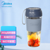 (灰色)美的(Midea)榨汁机LZ15Easy111 迷你便携双杯果汁机可作充电宝随行杯 料理机搅拌机榨汁杯 粉红色