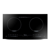 美的嵌入式商用电磁炉双炉灶C2-2ST3304台嵌两用电磁灶商用家用电灶双灶台 平板触控 微晶面板 9档火力 3300W