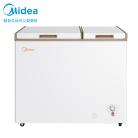 美的(Midea)202升 家用冰柜BCD-202DKM(E) 双顶开双温柜 一级能效 省电低音卧式冰箱