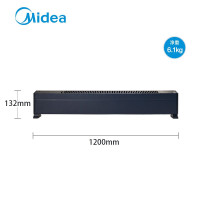 美的(Midea)石墨烯踢脚线取暖器家用电暖器浴室防水移动地暖气片大面积取暖神器全屋升温卧室 NDU-TDS