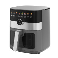 美的(Midea)空气炸锅 6.5L大容量免翻面多功能 蒸汽嫩炸可视窗口旋钮操控煎烤 MF-KZC6584