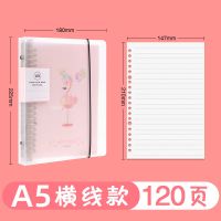 活页本b5可拆卸笔记本子方格网格本韩版英语本学生错题本日计划本 火烈鸟(1本装) A5横线本