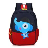 幼儿园书包女男童大中小班可爱恐龙学前班男孩小童儿童双肩背包包 5888-小象-深蓝色