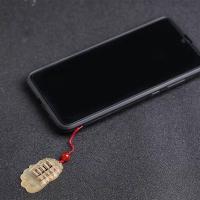 羊角算盘手机挂绳钥匙挂件创意汽车钥匙扣情侣男女士书包手机挂饰 红玛瑙款一个