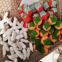 手工编织好事发生柿子花生钥匙扣挂件书包挂饰情侣闺蜜生日礼物女 单独一个柿子颜色随机()