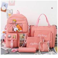 小学生书包女三到六年级可爱少女大容量背包韩版ins初中生双肩包 深粉