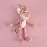 长腿小猪书包挂件丑萌钥匙扣女可爱毛绒玩偶包包挂件背包小饰品 粉色