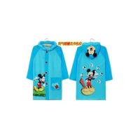 小学生雨衣大童1-2-3-4-5年级儿童男孩男童女童带书包位雨披 充气帽檐无书包米奇雨衣 S