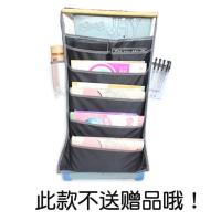 加厚牛津布挂书袋多功能课桌神器书桌挂袋高中学生用书本收纳袋子 简约款5层-黑色(此款不送礼品)