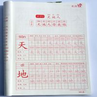 小学生1-2-3-4-5-6年级上册下册练字帖儿童人教版语文正楷练字本 一年级上册带笔顺组词(130页)