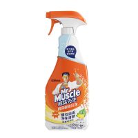 威猛先生厨房重油污清洁剂清新柑橘油烟机油污净除菌强力去油污 455g送钢丝球8个