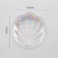 ins风创意贝壳玻璃盘香皂盒肥皂盒皂托皂架戒指盘耳环首饰收纳盘 贝壳不带字母