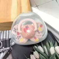 婴儿安抚奶嘴硅胶超软安睡型母乳实感仿真新生儿宝宝奶嘴赠收纳盒 扁头粉(0-6月)
