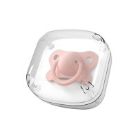 安抚奶嘴超软婴儿安睡型0-6-18月新生儿硅胶假奶嘴防胀气磨牙奶嘴 粉色奶嘴 S号(0-6个月使用