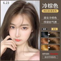 流行染发剂自己在家染发膏植物天然品牌2021流行色蓝黑奶茶色女生 冷棕色[经典冷色调]品牌 []无需褪色丨工