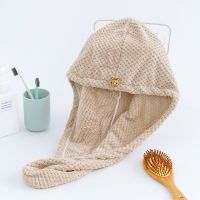 南方生活加厚双层干发帽超强吸水头发速干帽不掉毛擦头毛巾浴帽女 1条装[升级速干款]咖色