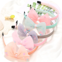 美观儿童宽发卡头箍宽边发箍防滑中大童女童小女孩压发圈头窟清新 15#蝴蝶结[款式随机不选色1个装]