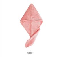 干发帽超强吸可爱学生卡通兔耳朵新款速干吸水珊瑚绒成人儿童浴帽 [长款-藕粉色]