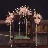 汉服头饰女一套明制发冠全套古风发夹配饰边夹步摇额冠发饰套装 发梳+边夹一对+耳饰一对