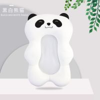 婴儿洗澡网兜宝宝洗澡神器可坐躺防滑垫新生儿浴盆托悬浮浴垫通用 卡通悬浮垫-黑白熊猫