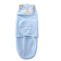 婴儿用品包被新生儿秋冬春抱被加厚外出襁褓巾宝宝睡袋保暖防惊跳 萌萌狗[蓝色]夏季薄款 30cm*65cm[0-3个月]
