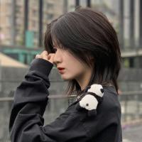 狼尾假发男鲻鱼头短发假发CD伪娘头套韩版学生 COS假发全头帅气发 自然黑 鲻鱼头假发:送发网夹子