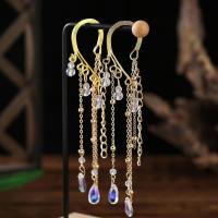 古风头饰耳挂面帘全学生配饰古代表演仙女步摇明制汉服发饰流苏饰 金色耳挂一对