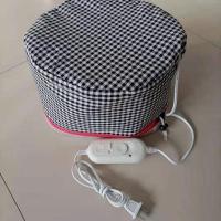 棉布家用电热帽烫发护发焗油发膜加热帽三档调温电热帽黑白格电帽