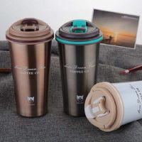 韩版不锈钢保温杯子男女防摔高颜值水杯ins车载可爱茶杯水杯家用 500毫升特价款随机发 单杯