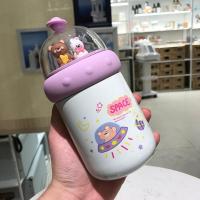 DIY创意可爱卡通保温杯韩版简约女学生高颜值儿童清新ins风少女心 米白小熊裸杯