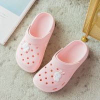 2021新款凉拖鞋女夏季厚底增高老爹鞋洞洞鞋夏季外穿沙滩鞋拖鞋 厚底洞洞鞋粉色 36 发35/36