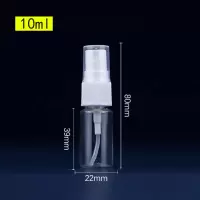 透明PET细雾喷雾瓶化妆水液体分装小瓶子爽肤水样品塑料瓶小空瓶 10毫升 50个装