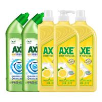 香港AXE斧头牌柠檬护肤洗洁精1.01kg 3瓶 除菌洁厕液500ml 2瓶 柠檬洗洁精3瓶+洁厕液2瓶