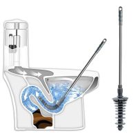 第三代活塞式马桶疏通神器皮搋子厕所大吸力一炮通疏通工具下水道 灰色疏通器-[专利产品第三代]