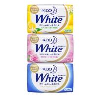 日本KAO/花王香皂日本本土版家用天然植物洗脸洁面泡沫沐浴皂130g KAO/花王日本正版三色3块