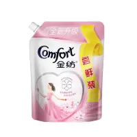 金纺衣物精纺柔顺剂樱花香护理液防静电除皱护理除菌家庭装 (补充装)淡雅樱花800ml 袋装