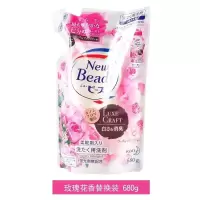 日本KAO花王洗衣液玫瑰持久留香无荧光剂去污渍净白含柔顺剂780ml 花王玫瑰洗衣液替换装[680g]