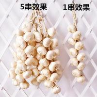 2019新款家居塑料挂件摆放藤条玉米摆设用品辣椒农家院仿真果 10头大蒜