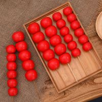 假糖葫芦仿真 模型道具冰糖葫芦串装饰舞台婚纱摄影摆设玩具水果 型号3.5直径5个果子 两串