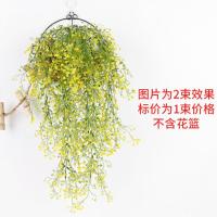 仿真植物金钟柳壁挂 室内造景装饰假花假草墙面挂壁仿真绿植造景 黄色短款金钟柳85厘米[一束]