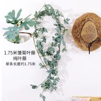 仿真花藤条雏菊花摄影道具假花壁饰壁挂北欧风塑料花婚庆道具装饰 雏菊叶藤