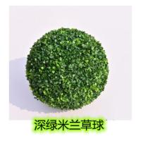 仿真草球绿植球吊顶装饰花球尤加利米兰草球商场吊顶装饰花球挂饰 米兰草球18厘米
