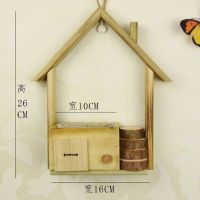 壁挂装饰花仿真花套装墙面装饰挂件客厅假花壁挂花木质壁挂装饰花 木头挂篮