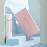 补水护肤仪女蒸脸喷雾机家用充电补水仪手持皮肤测试加湿器礼盒 v27白色礼盒款(喷雾+充电宝)